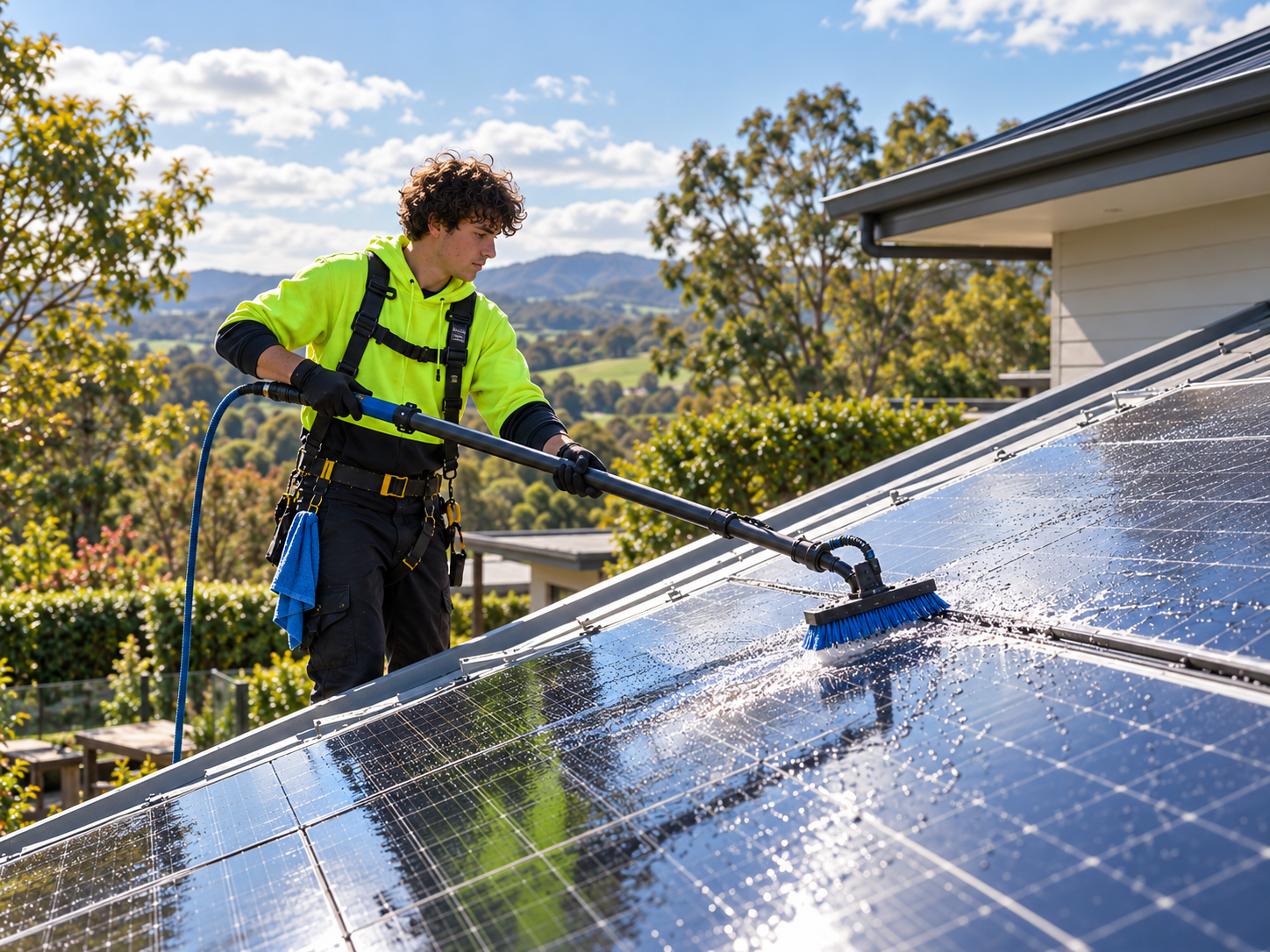 Solar panel cleaning